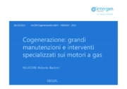 Cogenerazione: grandi manutenzioni e interventi specializzati sui motori a gas