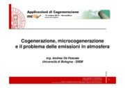 Cogenerazione, microcogenerazione e problema delle emissioni in atmosfera 