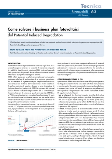 Come salvare i business plan fotovoltaici dal Potential Induced Degradation