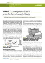 COMSOL: la prototipazione virtuale dà una svolta al servosterzo elettroidraulico
