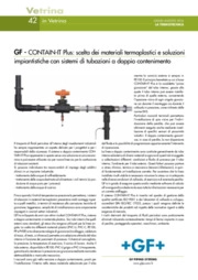 CONTAIN-IT Plus: materiali termoplastici e soluzioni impiantistiche con sistemi di tubazioni a doppio contenimento