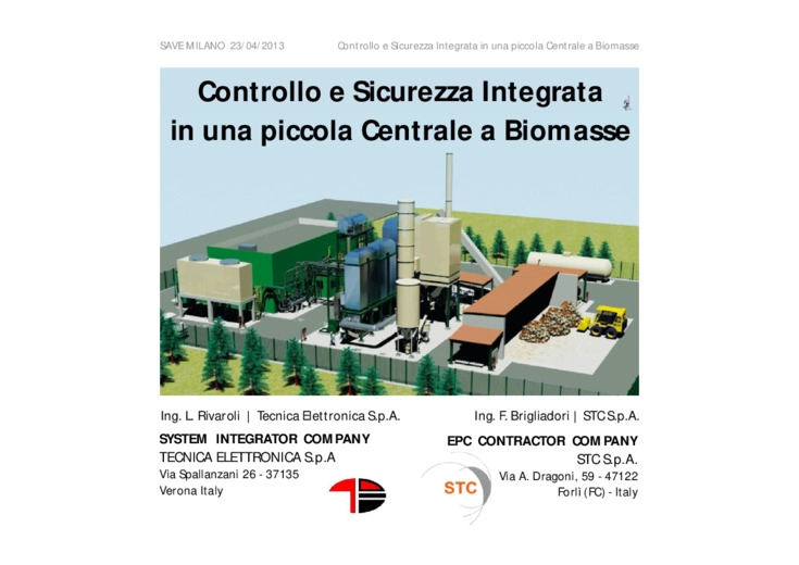 Controllo e Sicurezza integrata in una piccola centrale a biomasse