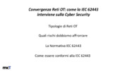 Convergenza Reti OT: come la IEC 62443 impatta sulla Cyber