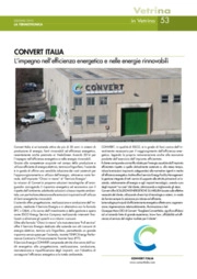 CONVERT ITALIA. L’impegno nell’efficienza energetica e nelle energie rinnovabili