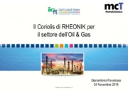 Coriolis Rheonik, sensore per applicazioni Oil&Gas: misura di portata e