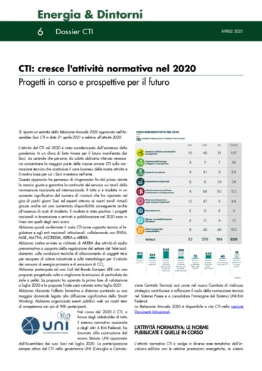 CTI: cresce l'attività normativa nel 2020 - Progetti in corso e prospettive per il futuro