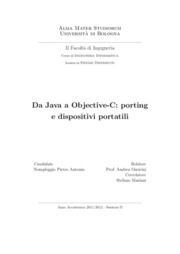 Da Java a Objective-C: Porting e dispositivi portatili