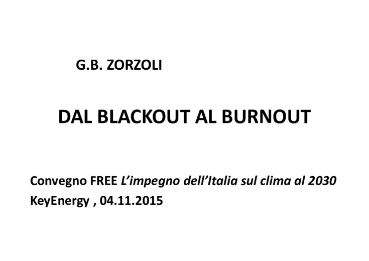 Dal blackout al burnout