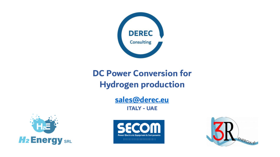 DC Power Conversion for Hydrogen<br>production