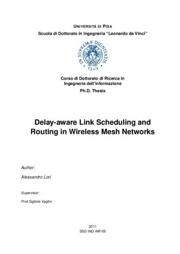Delay-aware link scheduling and routing in wireless mesh networks