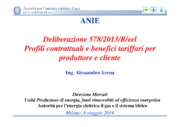 Deliberazione 578/2013/R/eel - Profili contrattuali e benefici tariffari per produttore