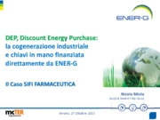DEP (Discount Energy Purchase): la cogenerazione industriale chiavi in mano