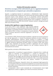 Direttiva ATEX atmosfera esplosiva - Direttiva europea ATEX 2014/34/UE per la regolamentazione di attrezzature e impianti per atmosfera esplosiva
