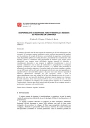 Disponibilità di biomasse agro-forestali e residui di potature in Campania