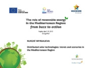 Distributed solar technologies: trends and scenarios in the Mediterranean Region