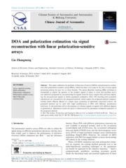 DOA and polarization estimation via signal reconstruction with linear polarization-sensitive