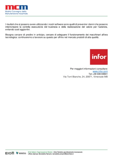 Due domande a: Paolo Amodeo - Technical Solution Consultant Manager - della INFOR