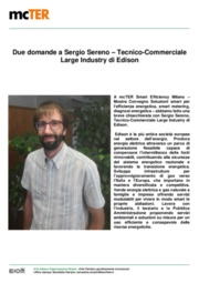 Due domande a Sergio Sereno - Tecnico-Commerciale Large Industry di
