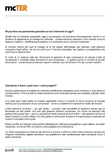Due domande a Sergio Sereno - Tecnico-Commerciale Large Industry di Edison