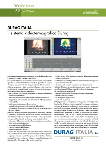 DURAG ITALIA. Il sistema videotermografico Durag
