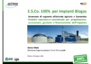 E.S.Co. 100% per impianti biogas
