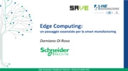 Analisi dati, Edge computing, Manutenzione Predittiva, Smart manufacturing