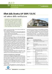 Effetti della Direttiva ErP 2009/125/EC nel settore della ventilazione