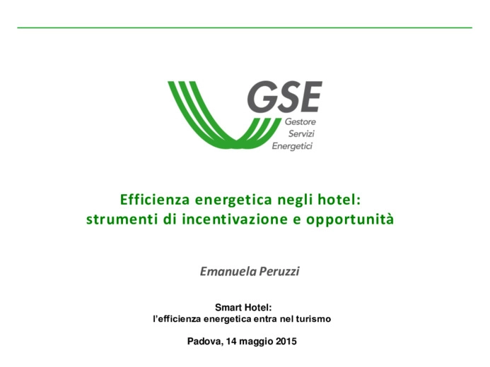 Efficienza energetica negli hotel: strumenti di incentivazione e opportunità