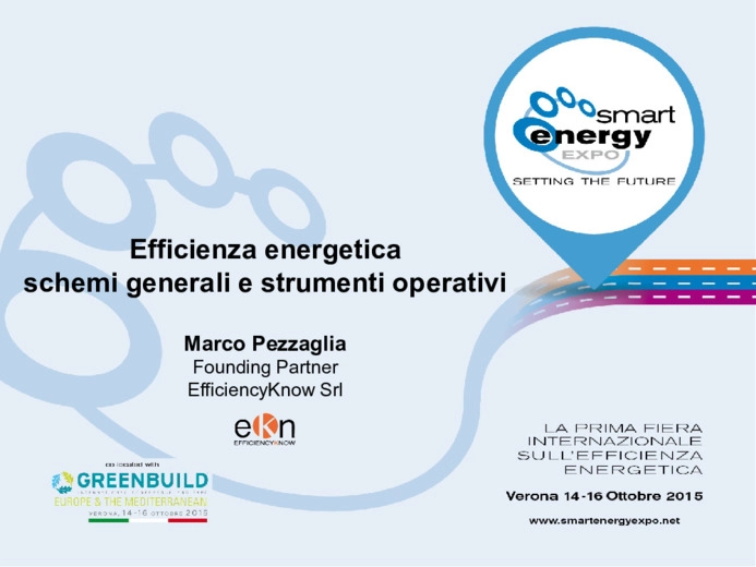 Efficienza energetica: schemi generali e strumenti operativi