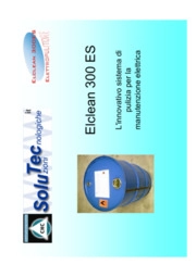 Elclean300es - L'innovativo sistema di pulizia per la manutenzione elettrica
