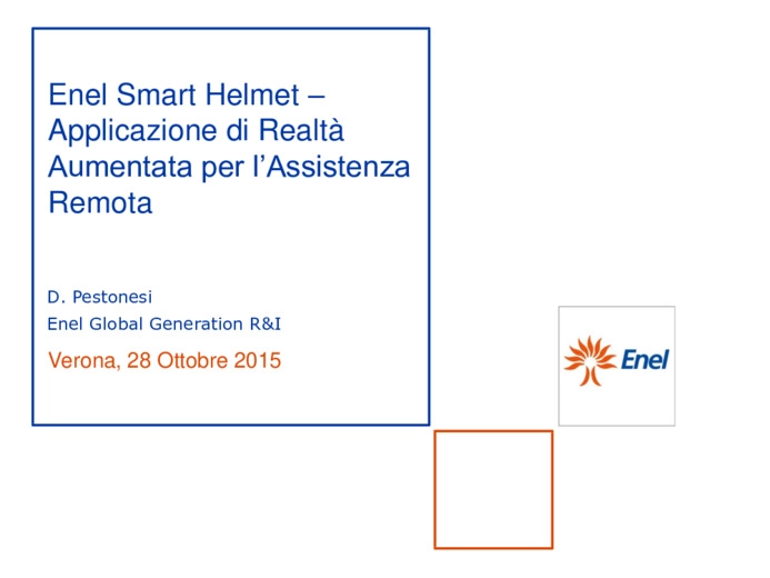 Enel Smart Helmet - Applicazioni di Realtà Aumentata per l