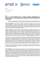 Enel X e FICEI insieme per la prima comunità energetica in Italia dedicata alle aziende dell'Area di Sviluppo Industriale di Buccino