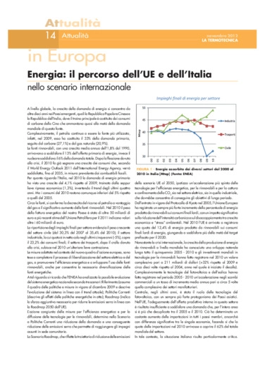 Energia: il percorso dell'UE e dell'Italia nello scenario internazionale