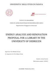 Certificazione energetica, Diagnosi energetica, Sostenibilità ambientale, Università