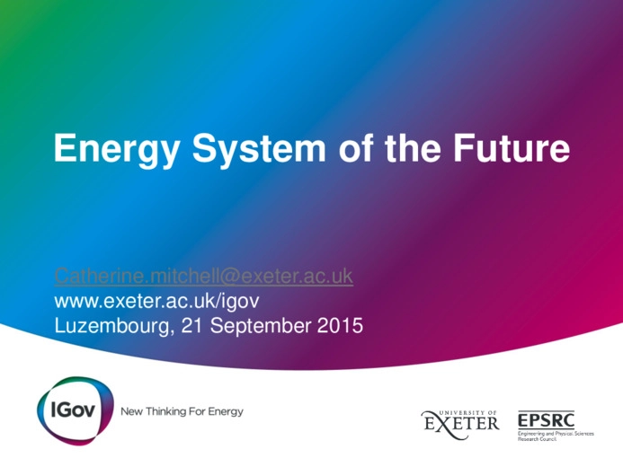 Energy system of the future