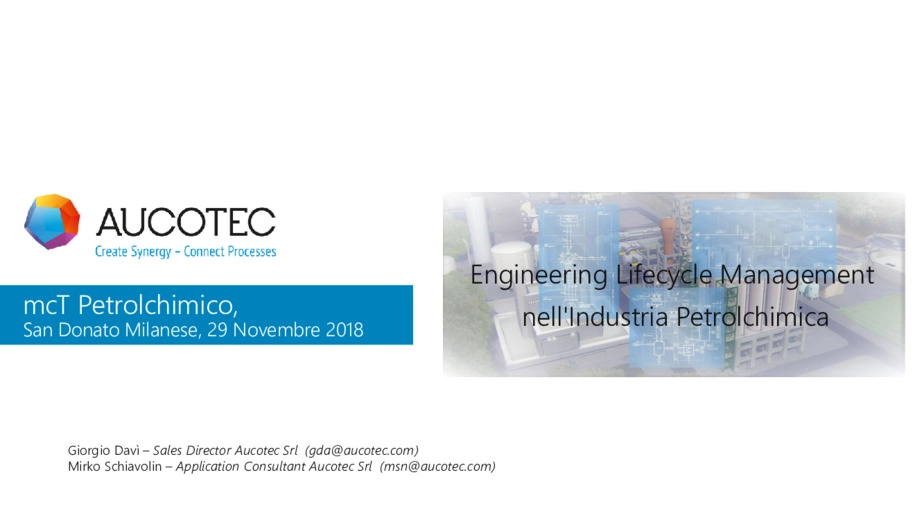 Engineering Lifecycle Management nell'Industria Petrolchimica