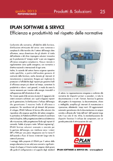 Eplan Software & Service. Efficienza e produttivit nel rispetto delle normative