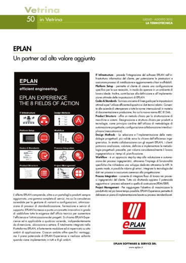 EPLAN. Un partner ad alto valore aggiunto