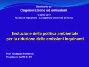 Evoluzione della politica ambientale per la riduzione delle emissioni inquinanti