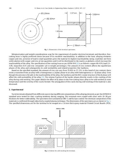 Failure analysis of cracked brass turrets used in electronic circuits