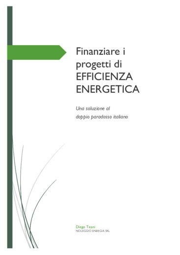 Finanziare i progetti di EFFICIENZA ENERGETICA