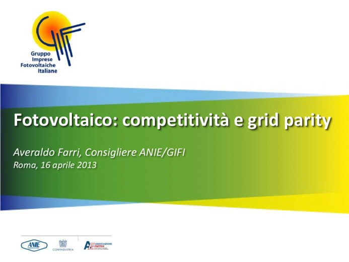 Fotovoltaico: competitivit e grid parity