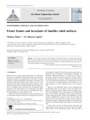 Frenet frames and invariants of timelike ruled surfaces