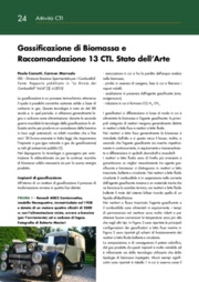 Gassificazione di Biomassa e Raccomandazione 13 CTI. Stato dell’Arte