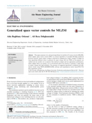 Generalized space vector controls for MLZSI
