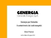 Genergia per lindustria: il contenimento dei costi energetici
