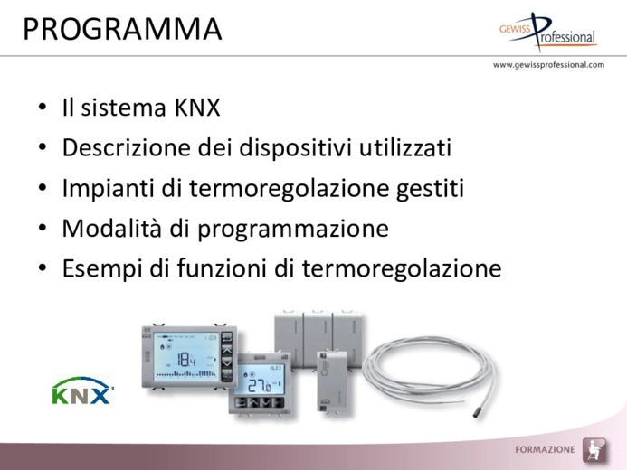 Gestione della termoregolazione in un impianto domotico KNX