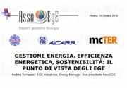 Gestione energia, Efficienza Energetica, Sostenibilità: il punto di vista degli EGE  
