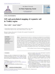 GIS and geotechnical mapping of expansive soil in Toshka region