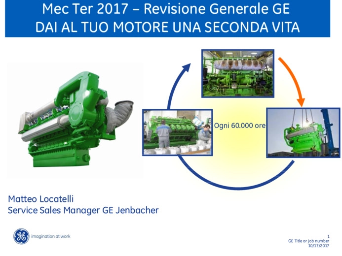 Grandi Revisioni Motori a Gas GE Jenbacher